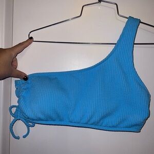 Salt + Cove Vibrant Blue Asymmetrical Tank Top and cheeky bottom.